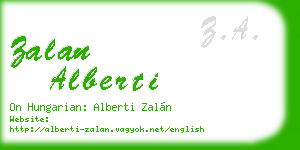 zalan alberti business card